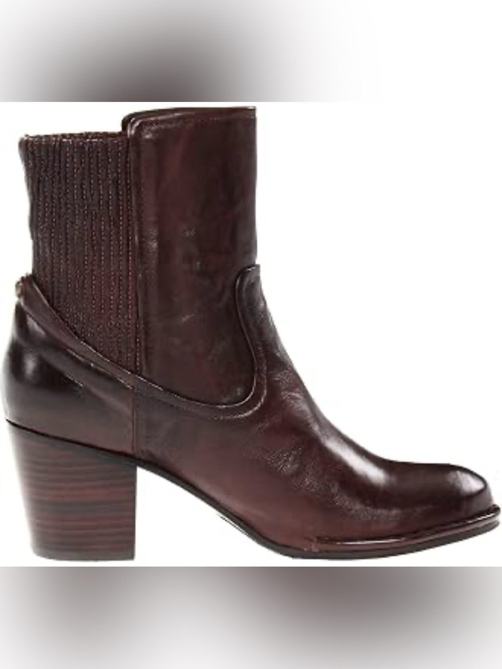 Frye Lucinda Scrunch Bootie Dark Brown